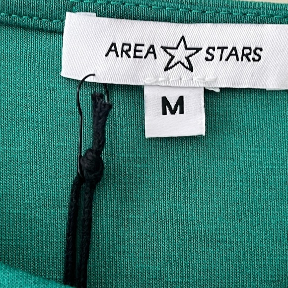 Area Stars NWT Woven Puff Long Sleeve A Line Dress in Kelly Green Size Med. - Picture 6 of 11